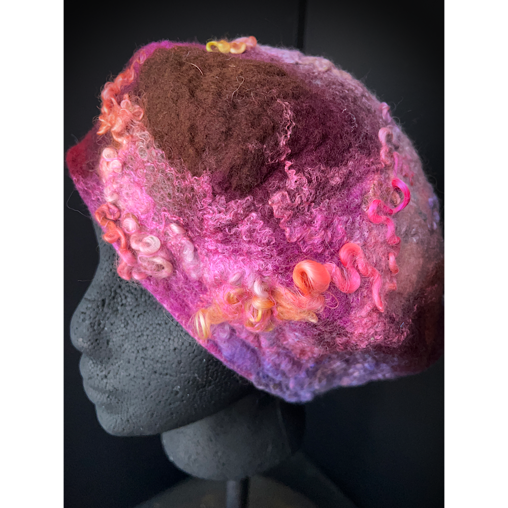 Felted beret size 22” small