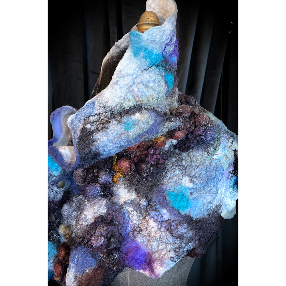 2022 Landscape serie  - Polar Sun - felted scarf