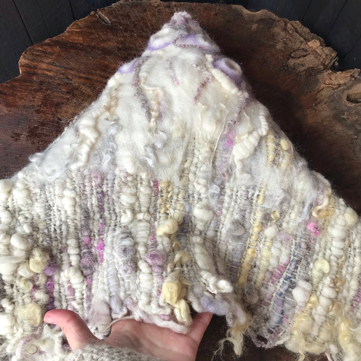 Hand woven and Felted Hooded SCARF | ready to ship | One size 35” x 10” - Mynoush