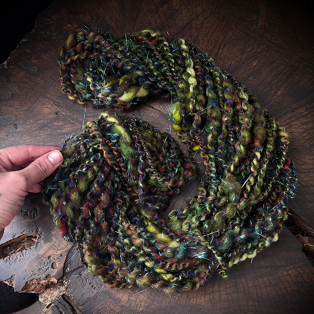 Woodland spiral yarn