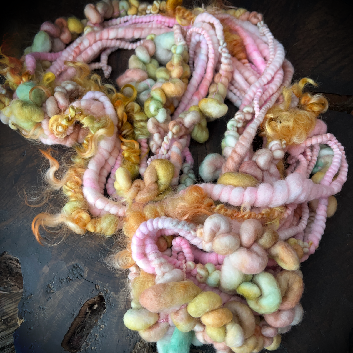 Honey bee signature art yarn