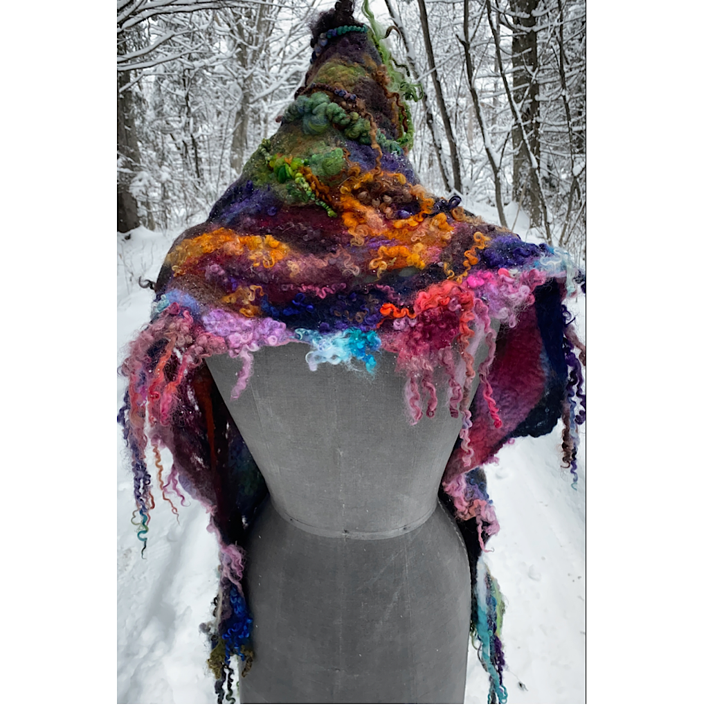 Crépuscule Felted scarf