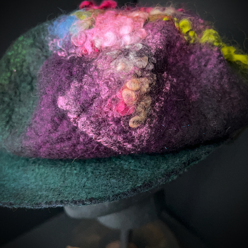 Felted oversized newsboy hat size 23.5”