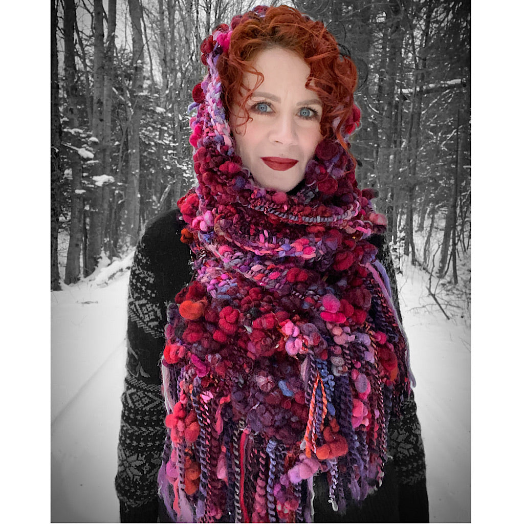 Christmas woven scarf