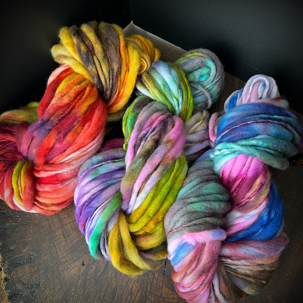 Fluffy yarn set of 3 skeins