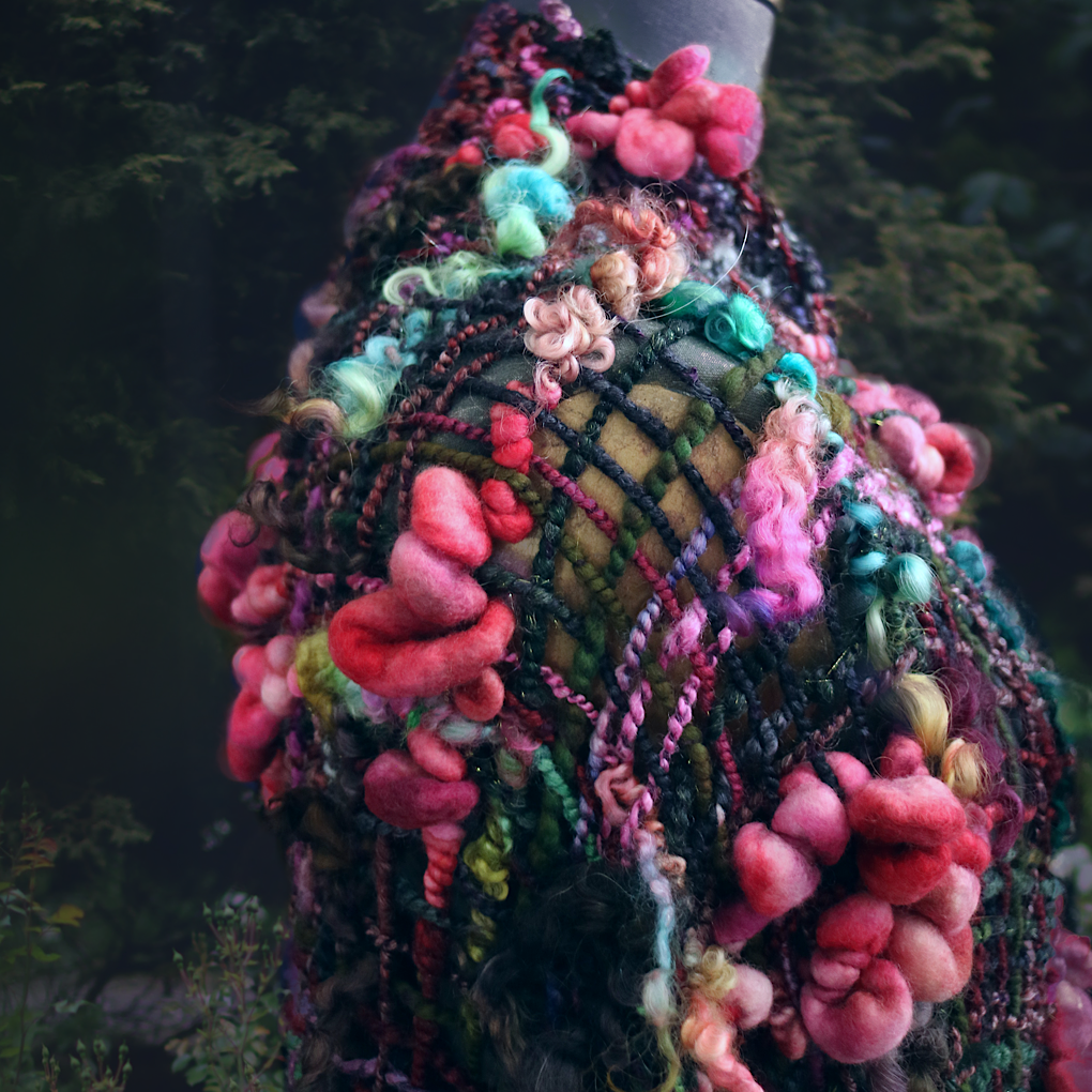 Kiss from a Rose merino silk Shawl