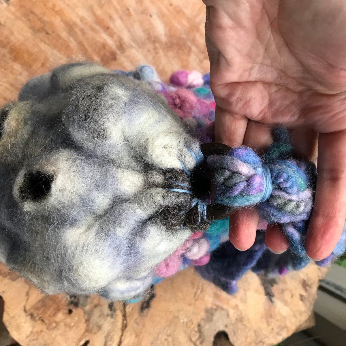 Blue Felted handbag prototype II - Mynoush