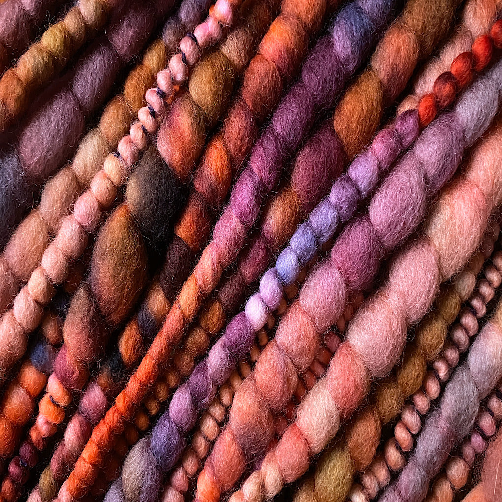 Pumpkin latte jumbo spiral merino yarn