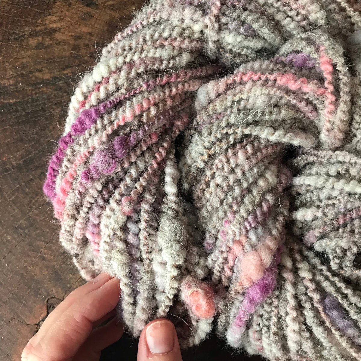 Natural grey hand spun yarn 100g 66y - Mynoush