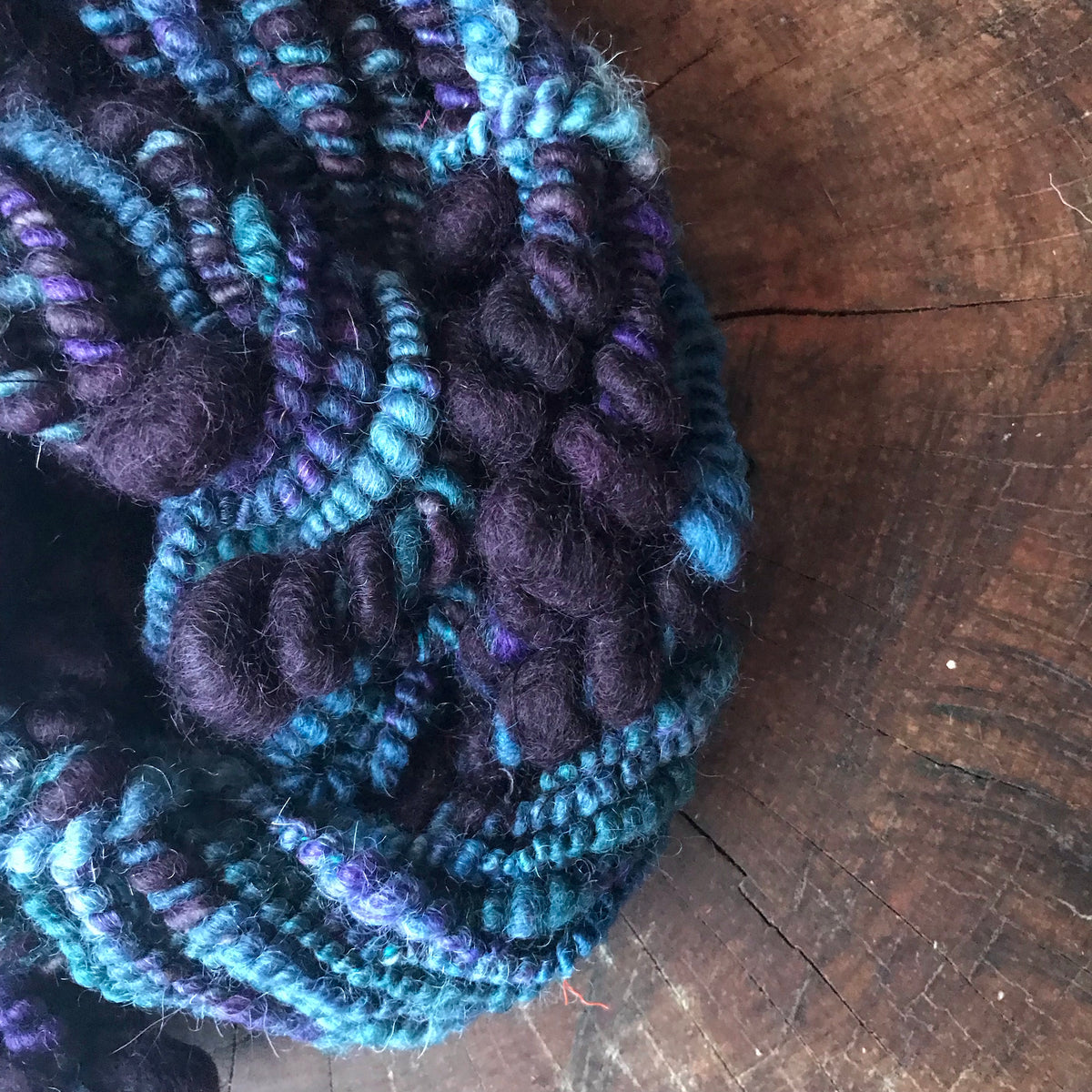 Blue black art yarn 90g - Mynoush