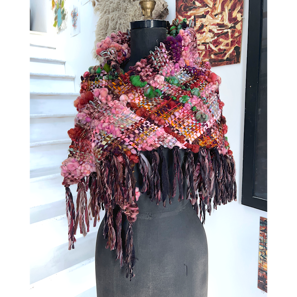 Wood Rose woven Shawl