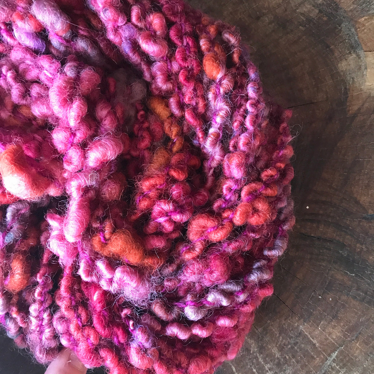 Pink boucle yarn 100g 16y - Mynoush