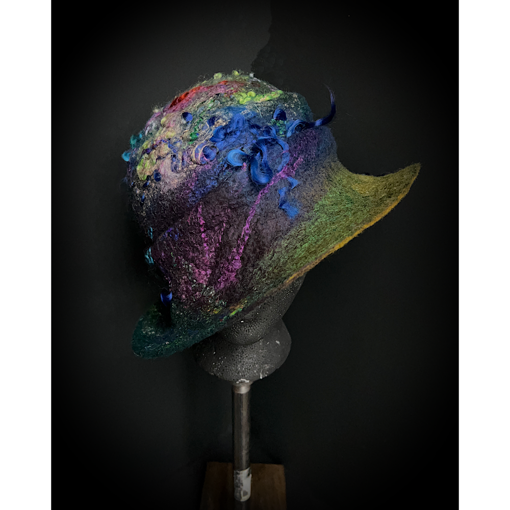 Felted cloche hat- 23”