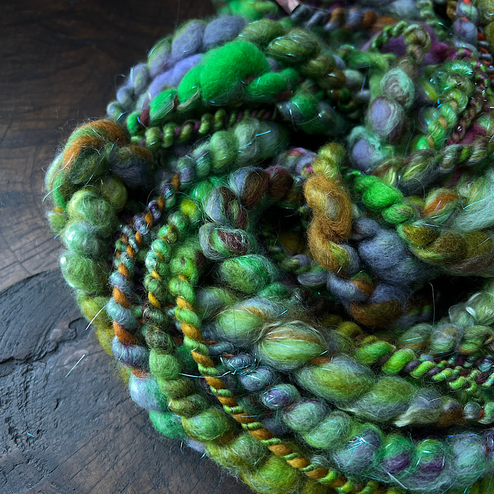 Fluffy spiral in mint green