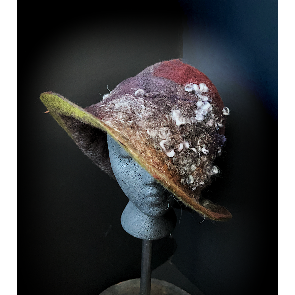 Felted cloche hat- 24”