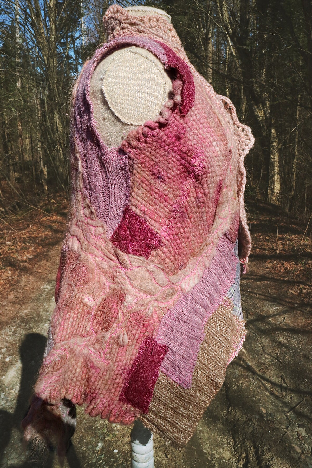 Sleeveless patchwork jacket vest size medium large - Mynoush