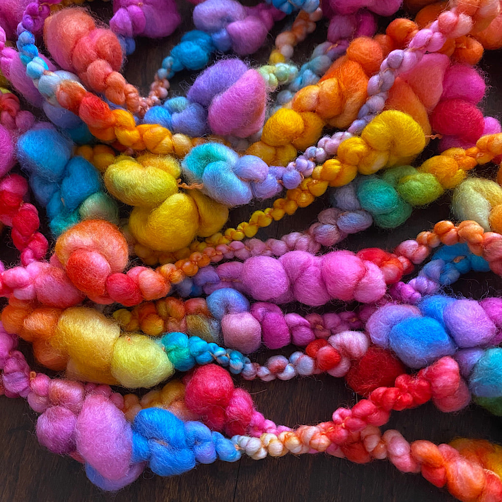 Over the Rainbow Jumbo boucle Art yarn