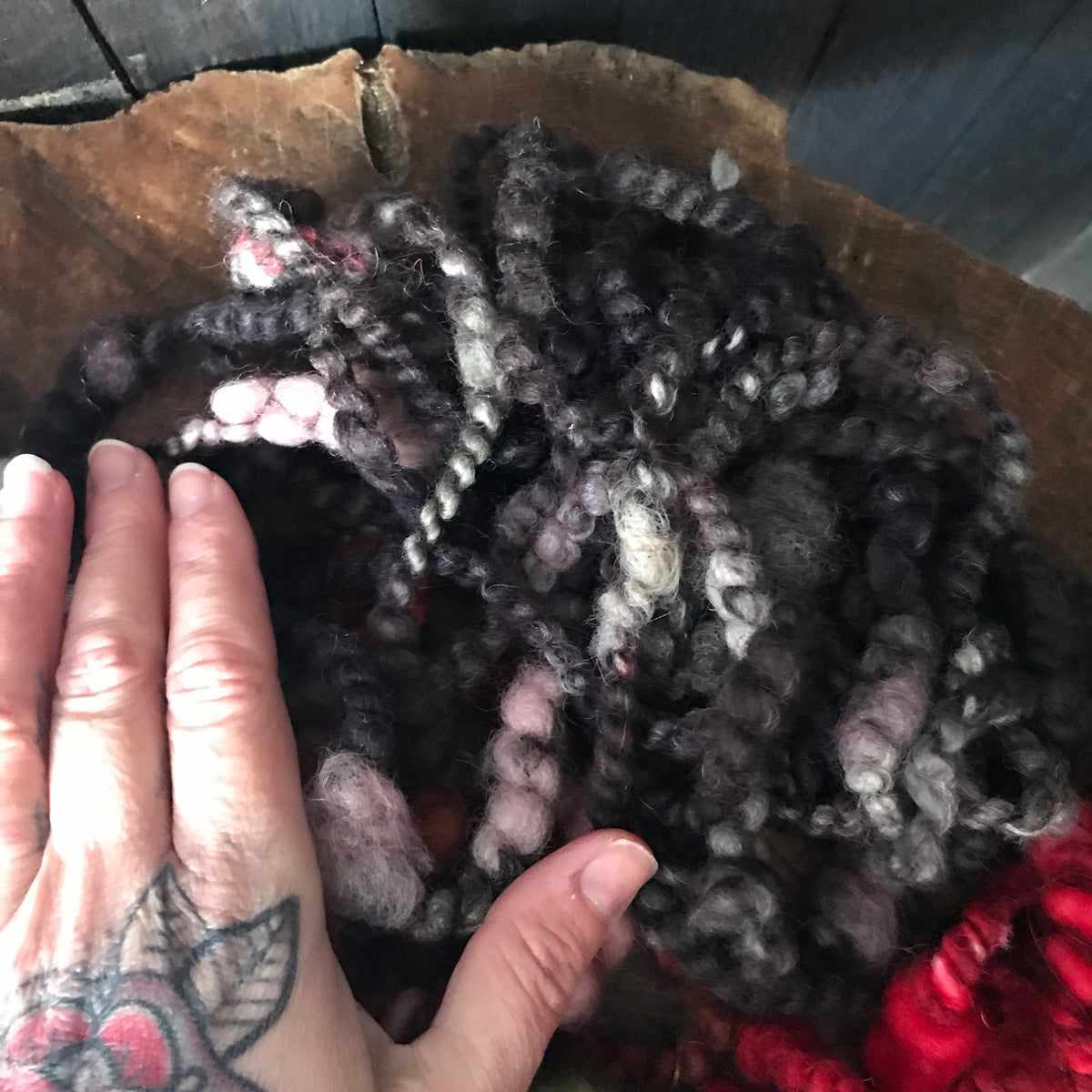 Yarn bits for felters and weavers 195g 10 colors - Mynoush