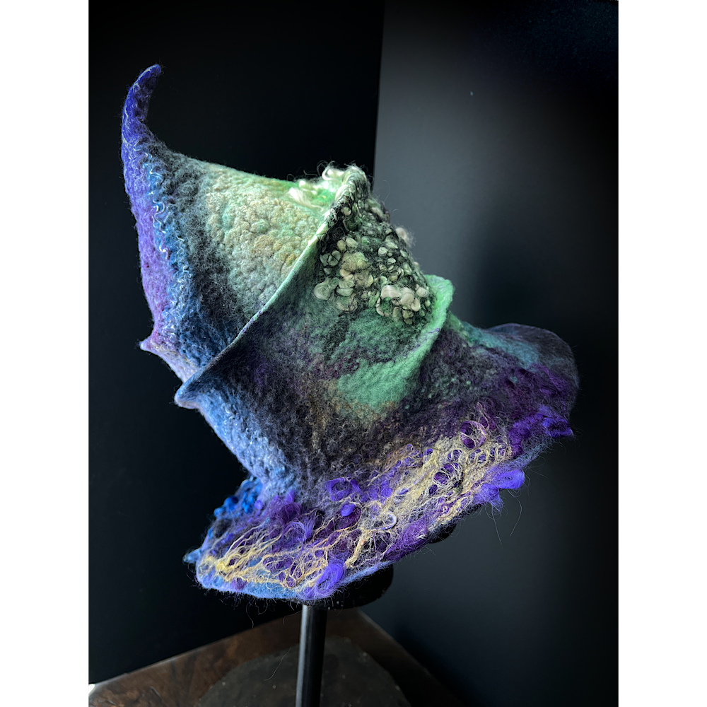 Nebula serie- felted witches hat