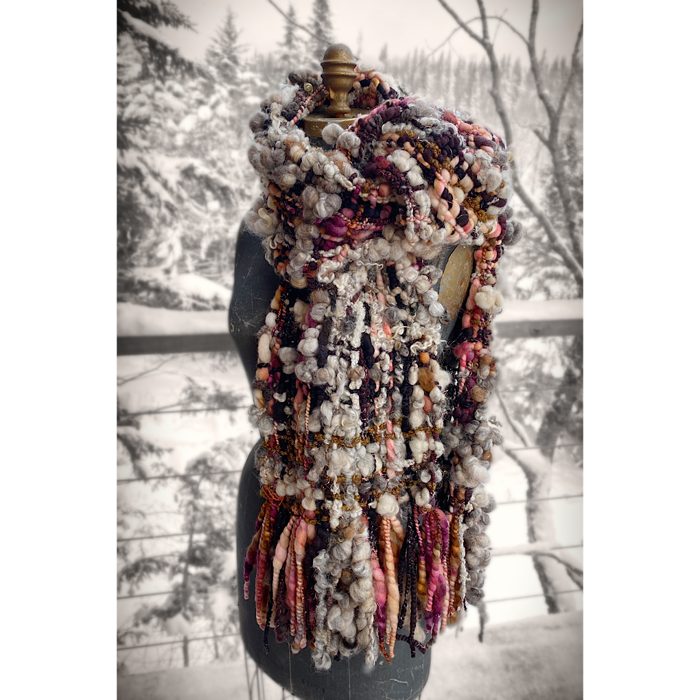 Trees are blushing- Woven scarf