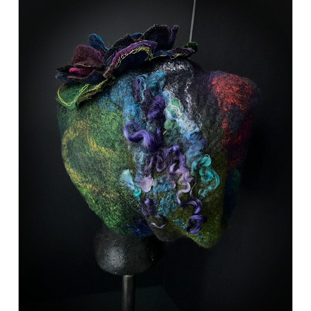 Slouchy Felted hat size 23.5” medium