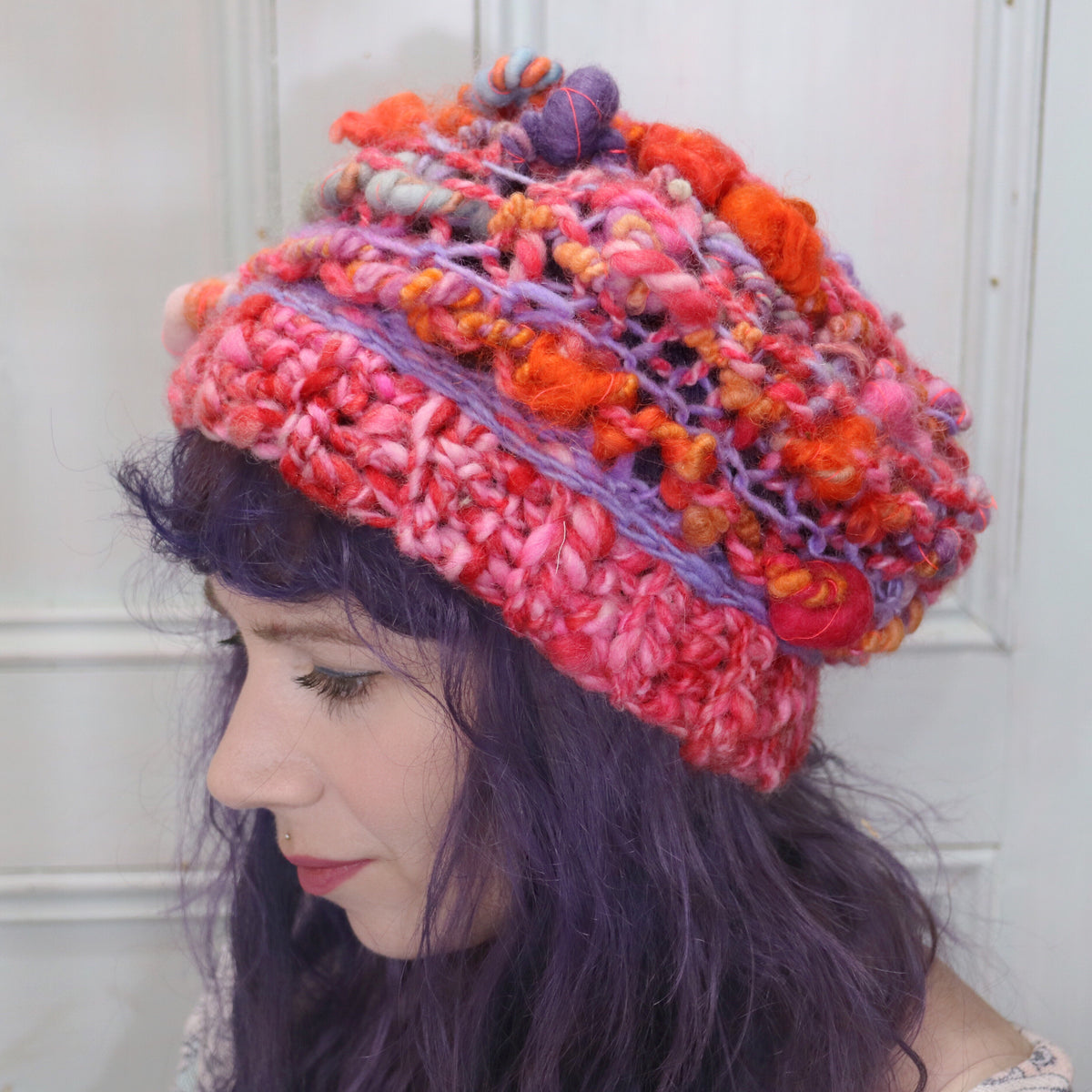 Red chunky knitted hat | Bonnet en tricot rouge | 19”-23” - Mynoush