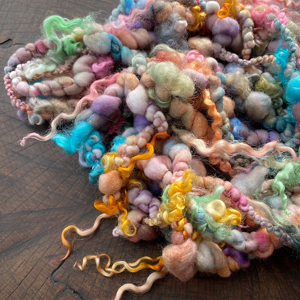 Vintage pastel Jumbo boucle Art yarn