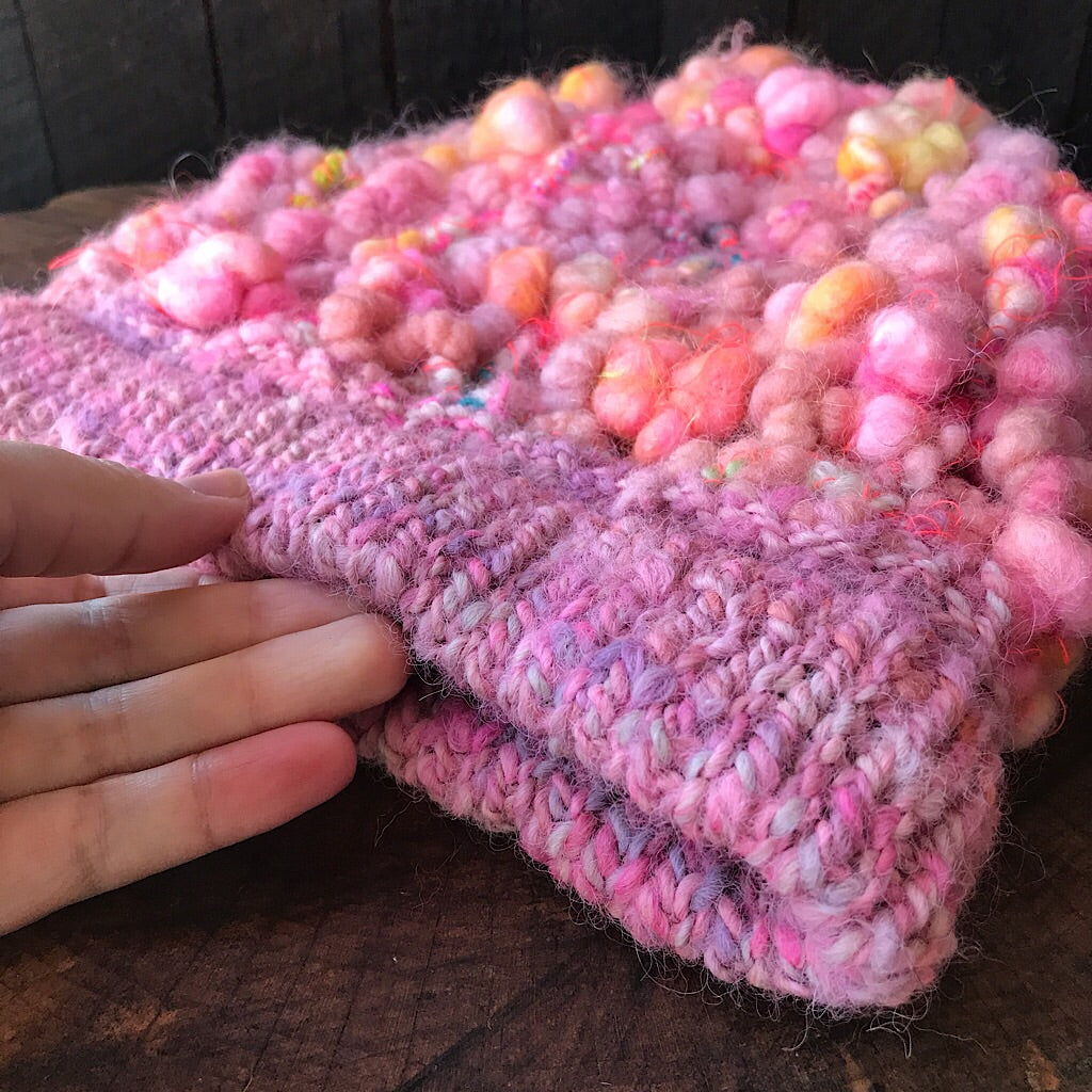 Pink knitted hat