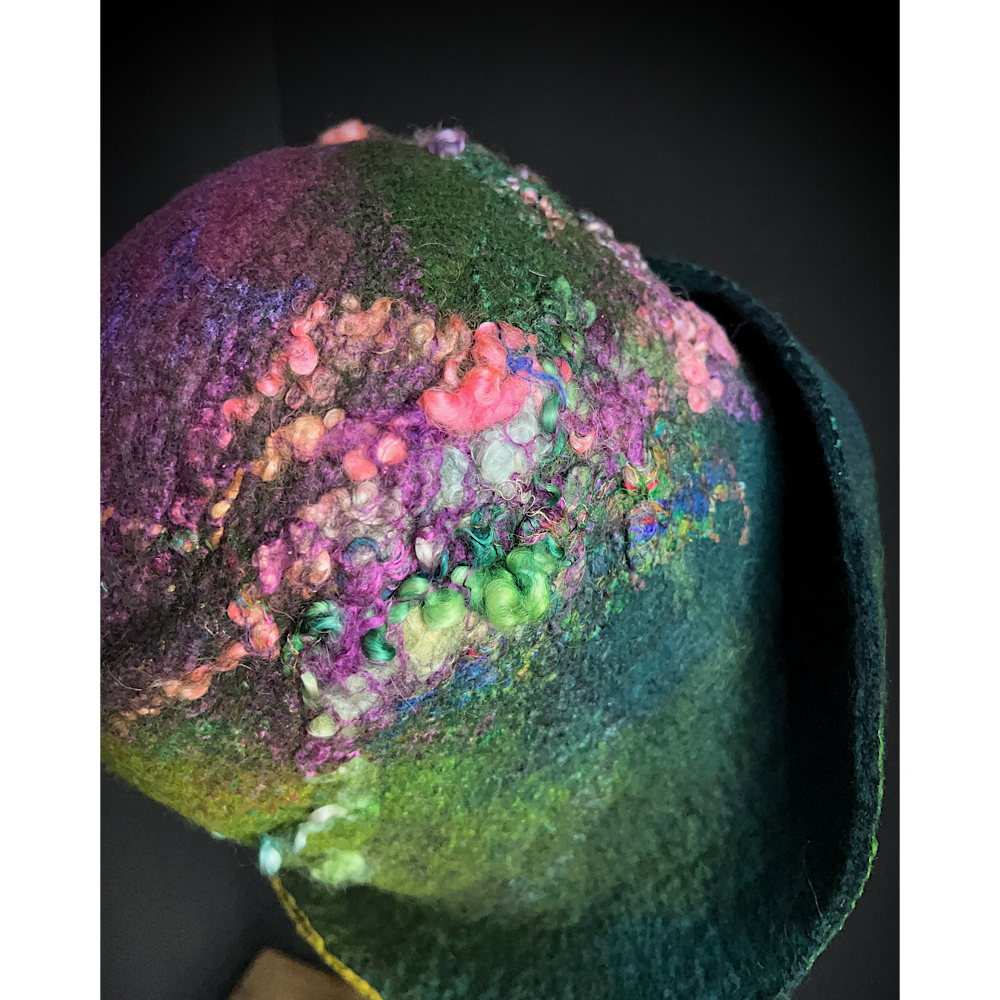 Felted flapper’s hat- 23.5”