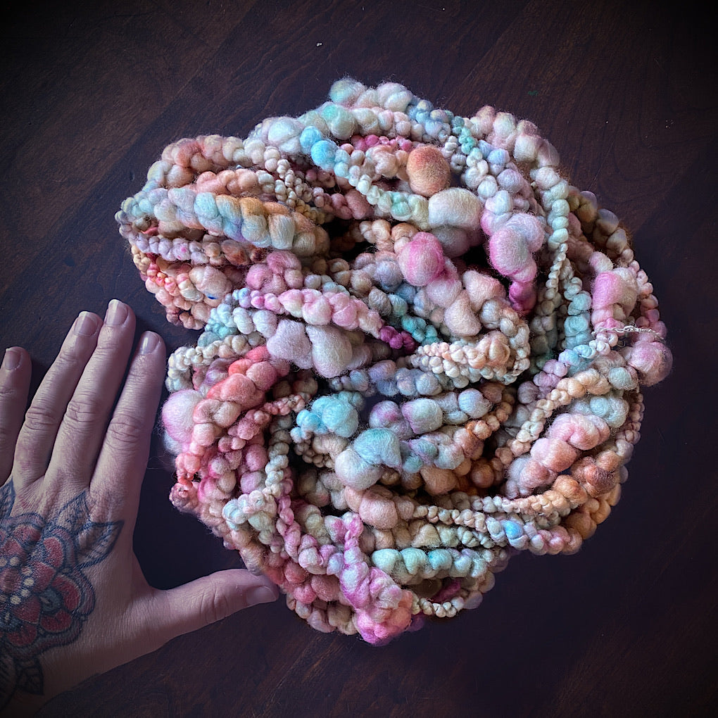 Vintage pastel Jumbo boucle Art yarn