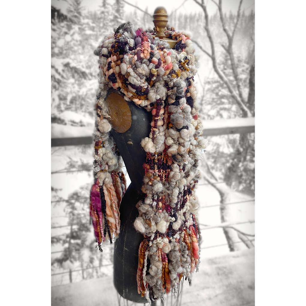 Trees are blushing- Woven scarf