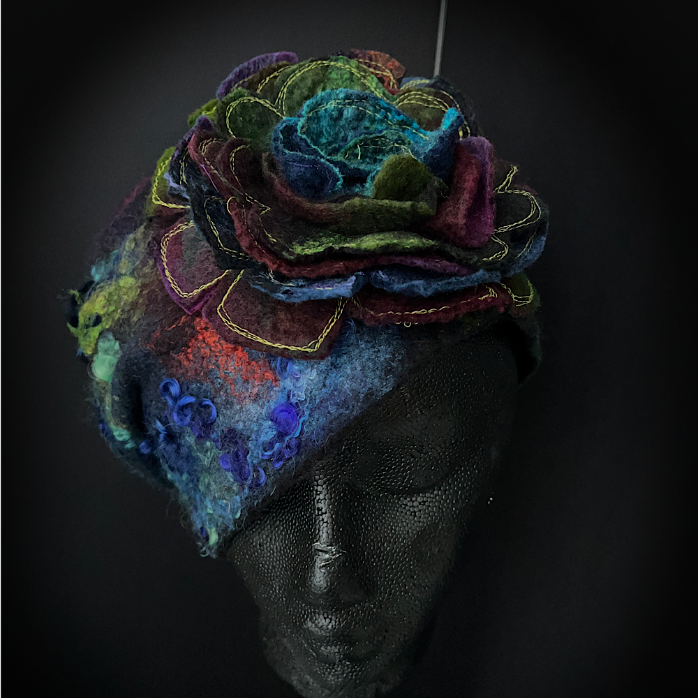 Slouchy Felted hat size 23.5” medium