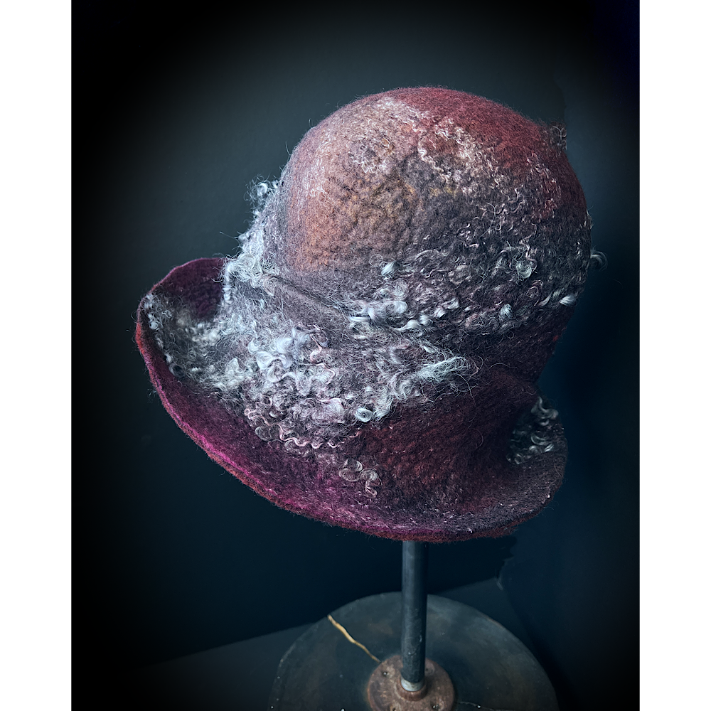 Felted cloche hat- 23”