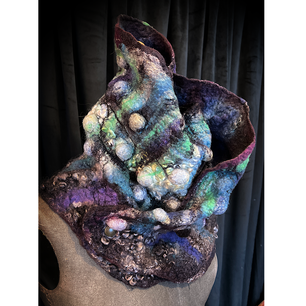 2022 Landscape serie  - Boreale - felted scarf