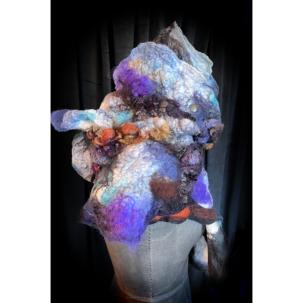 2022 Landscape serie  - Polar Sun - felted scarf