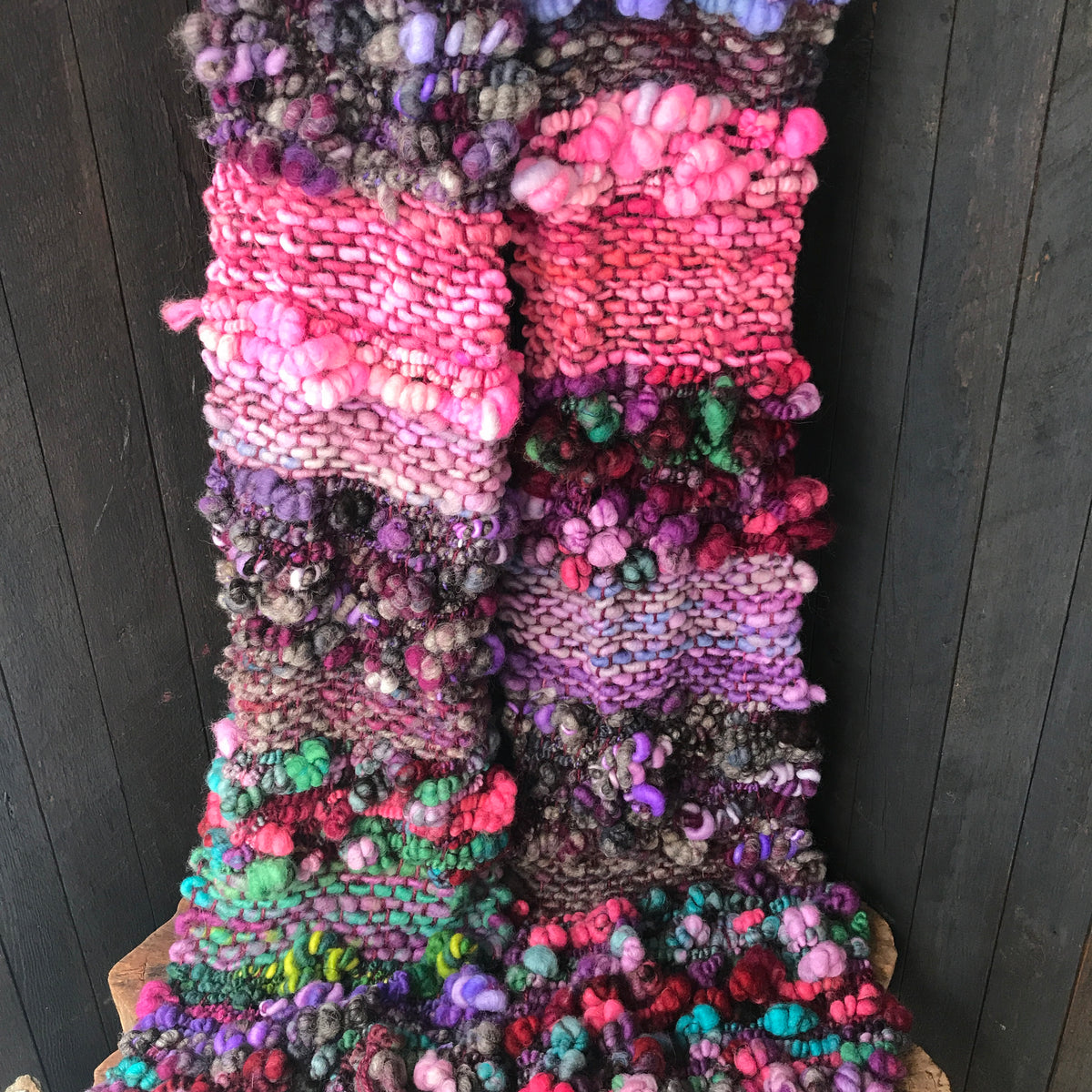 Dark rainbow scarf Foulard charcoal rainbow - Mynoush