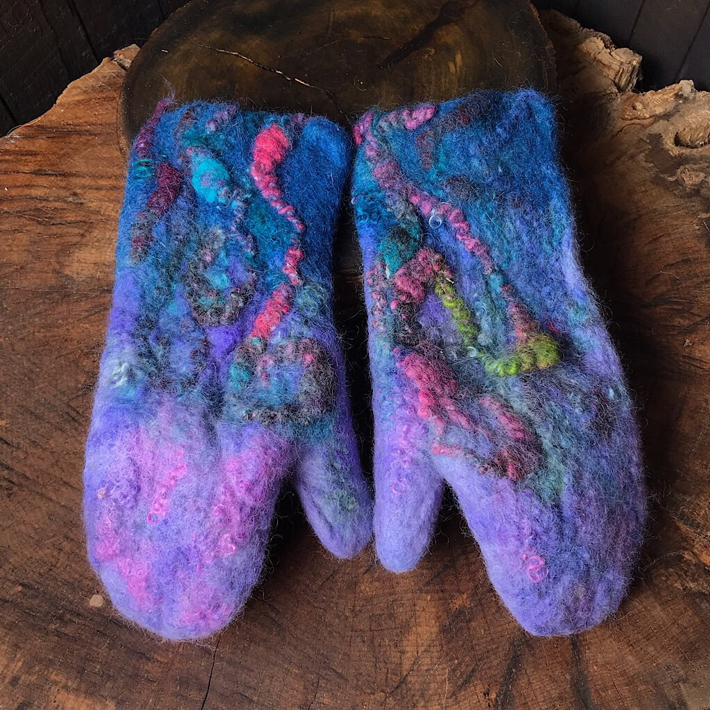 Felted mittens reserved for Geraldine
