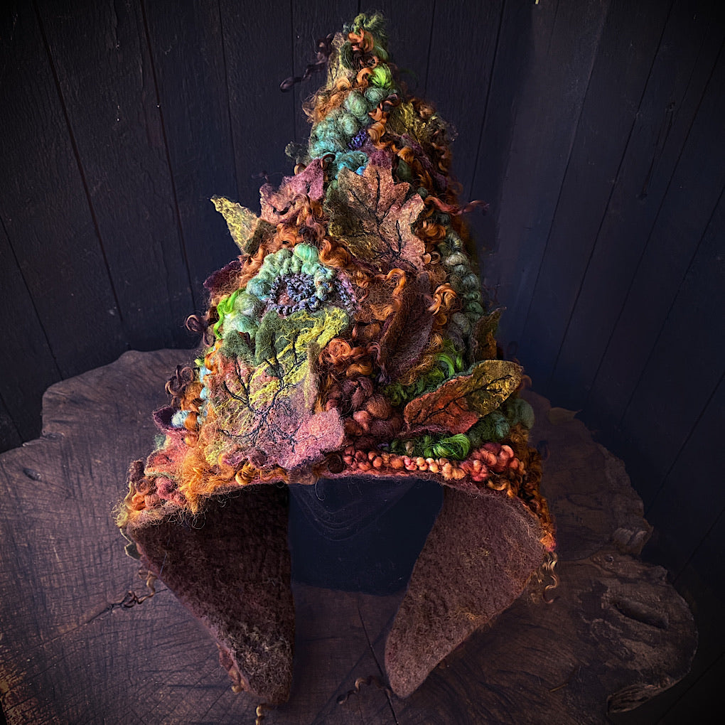 Legend of Fall Fairy felted hood 2