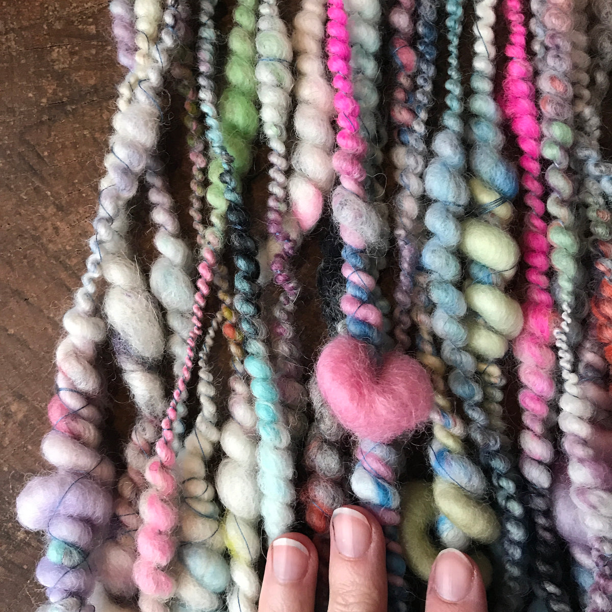 Rainbow blue art yarn 100g - Mynoush