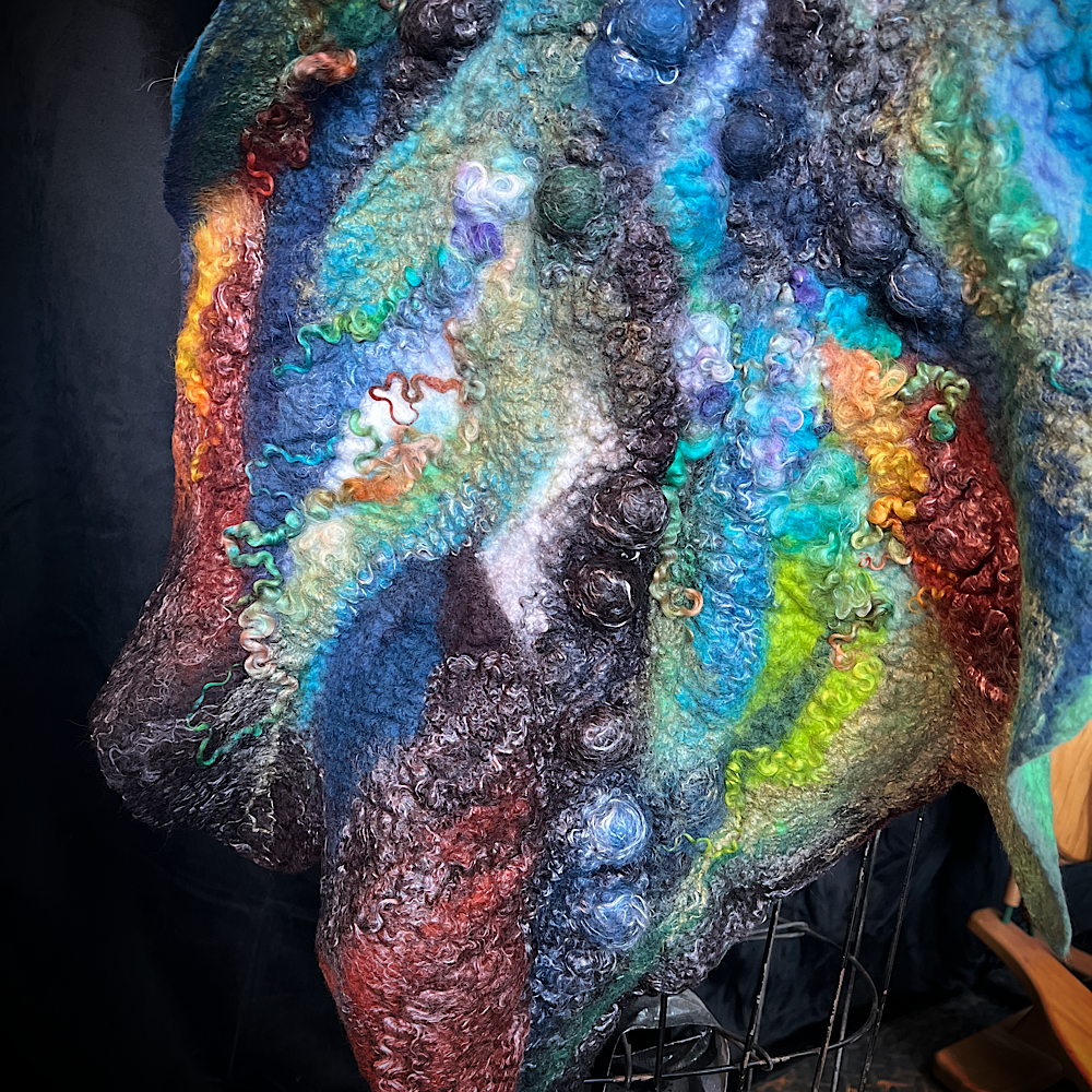 Deep thoughts - felted scarf