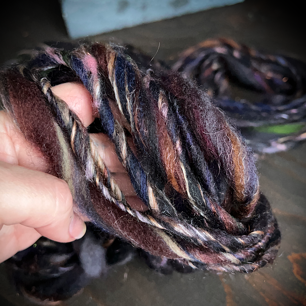Hand spun single for knitting