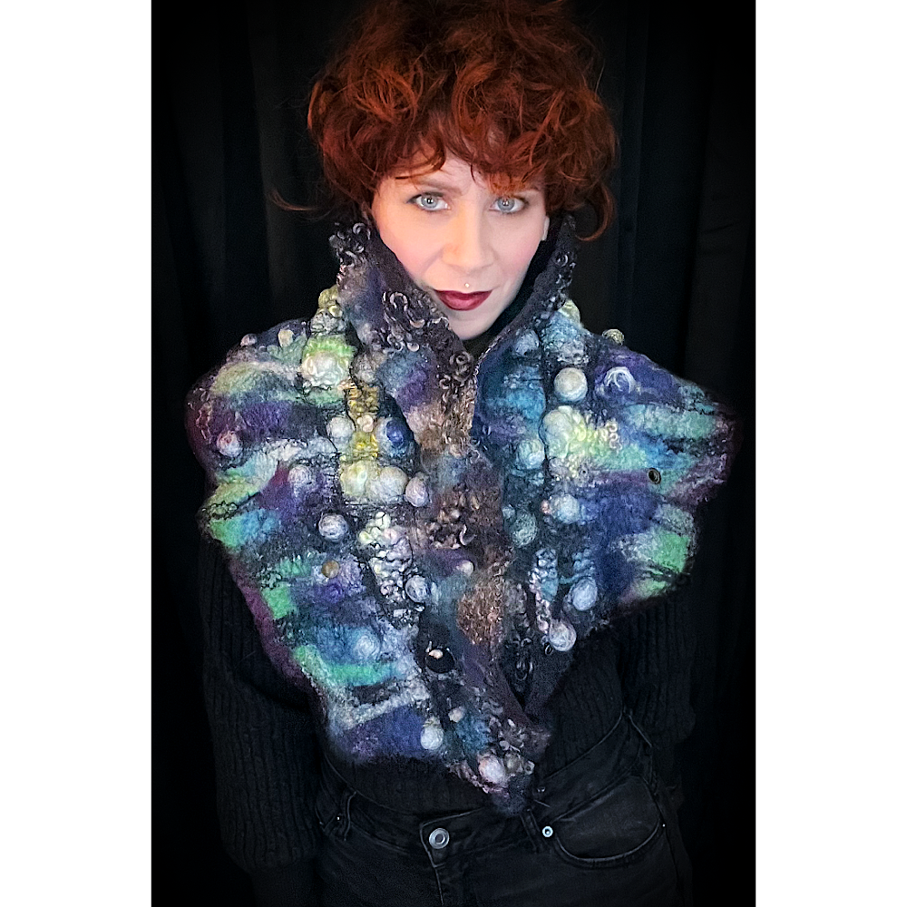 2022 Landscape serie  - Boreale - felted scarf