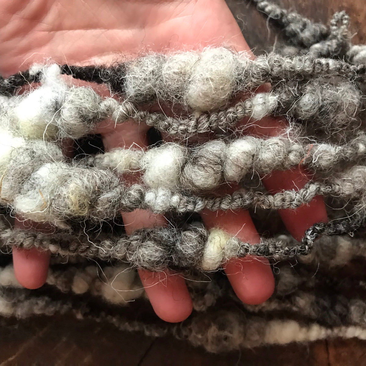 Grey  hand spun yarn 100g 12 y - Mynoush