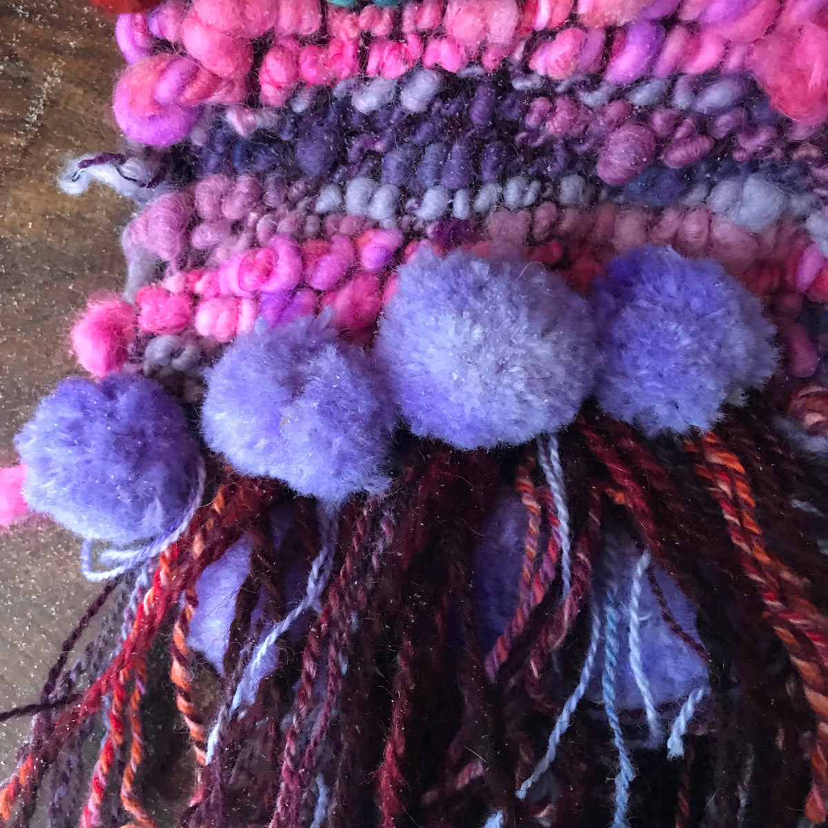 Purple scarf 100% Wool - Foulard 100% laine mauve - Mynoush