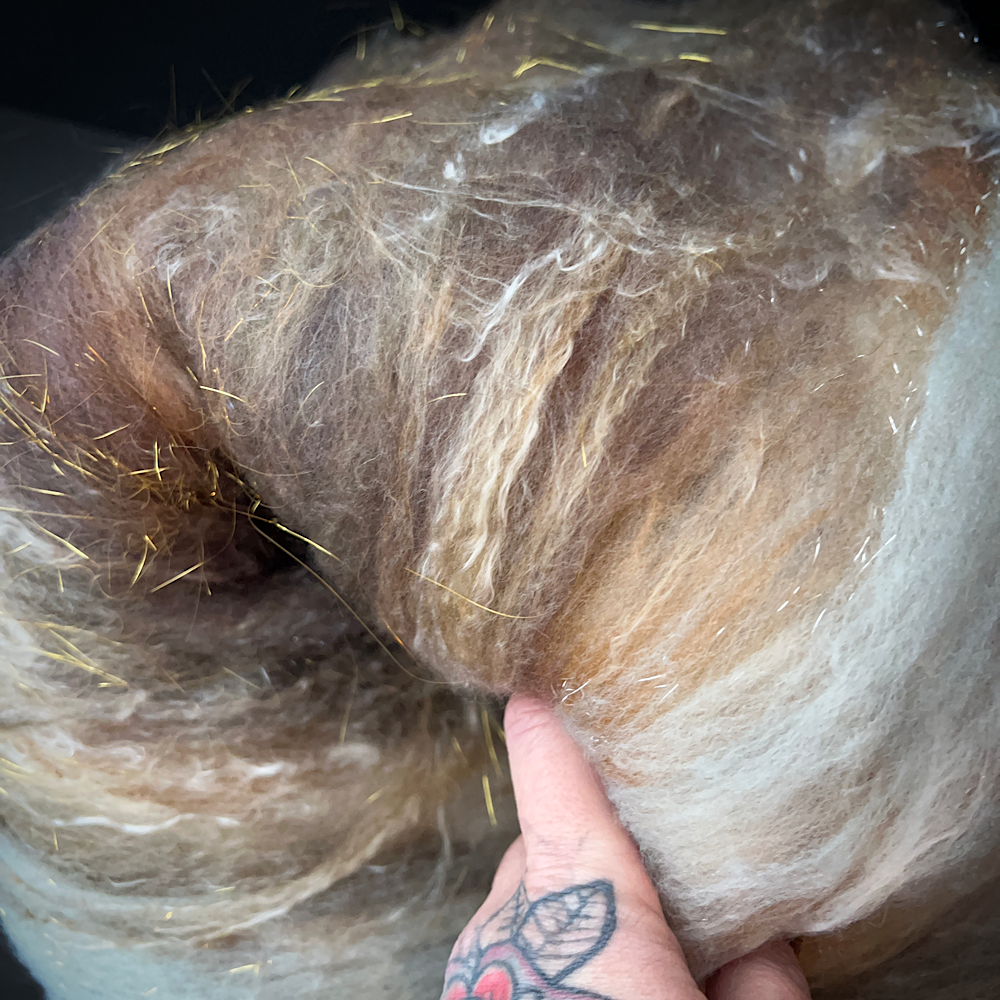 Batt for spinning yarn