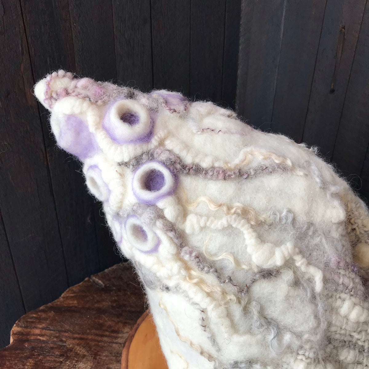 Hand woven and Felted Hooded SCARF | ready to ship | One size 35” x 10” - Mynoush