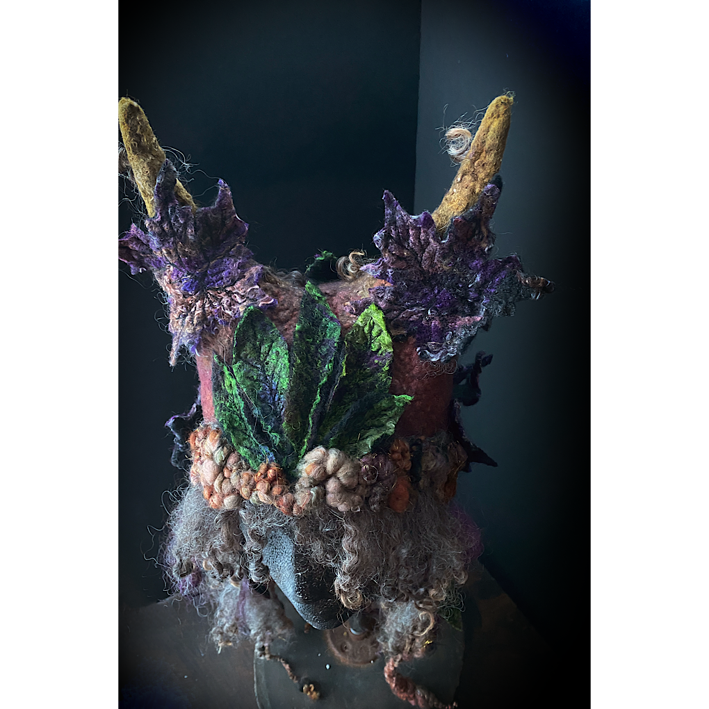 Forest spirit 2 - Fairy felted hood