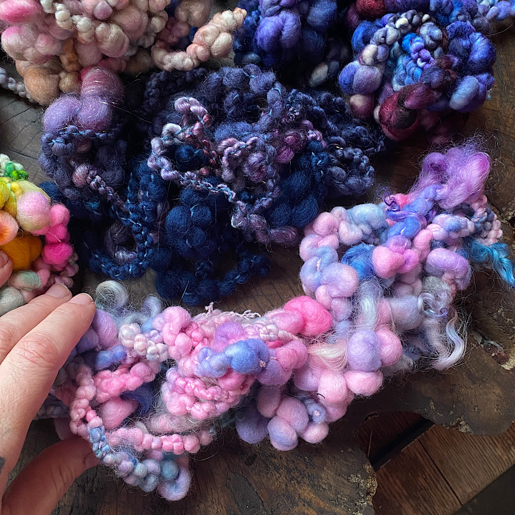 2020 art yarn leftovers mixed lot 350g