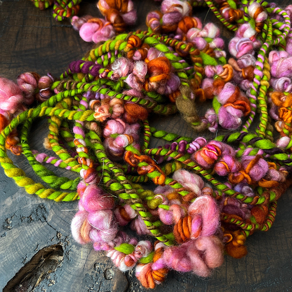 Roses embrace weaving art yarn