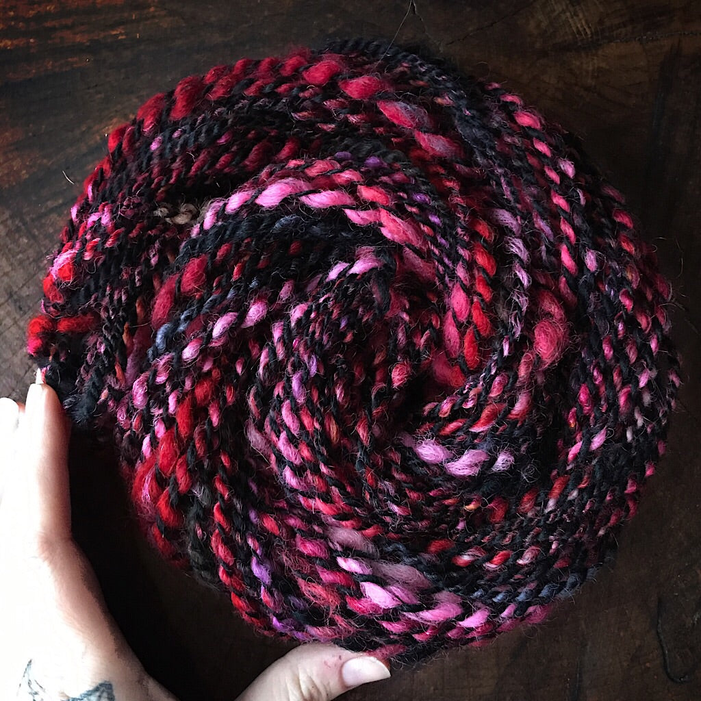 Vampire Hand spun yarn